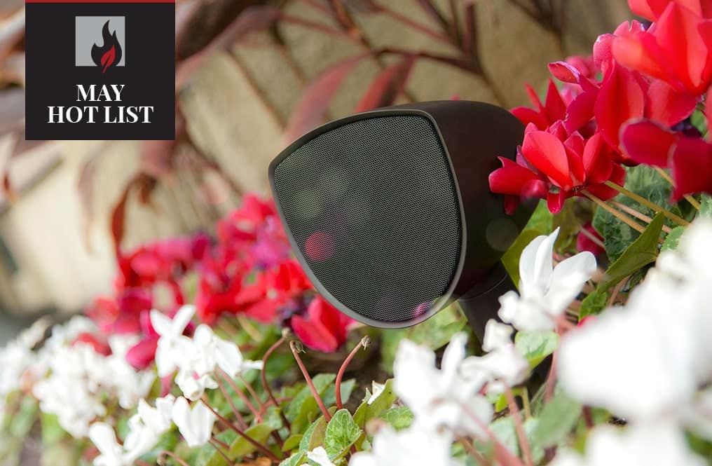 Outdoor Speaker in flowers from Origin Acoustics, from the BPI May Hot List