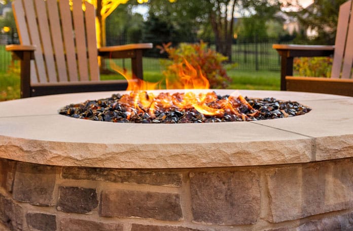 warm and cozy outdoor fire pit.