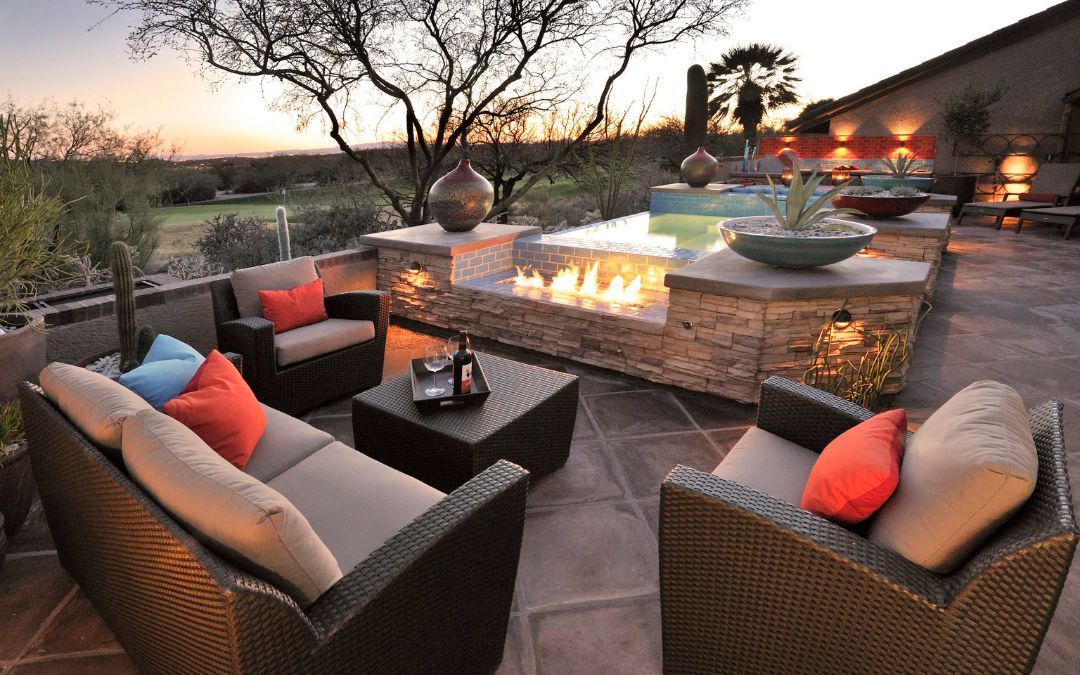 southwestern inspired outdoor living space