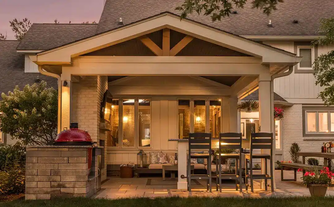 close up outdoor grill with light up knobs